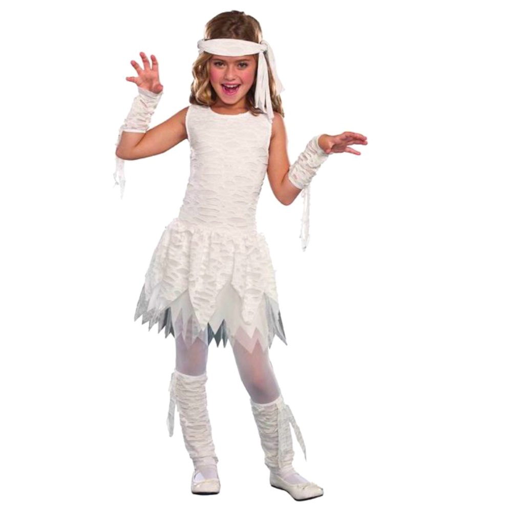 Dreamgirl Wrap It Up Mummy Costume Girls Color White Size M